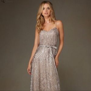 Champagne/ Gold Floor Length Dress